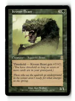 MTG Krosan Beast - Odyssey Heavily Played English - Image 1