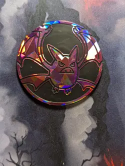 Crobat Purple Cracked Ice JUMBO Coin - Pokemon Card TCG - Image 1