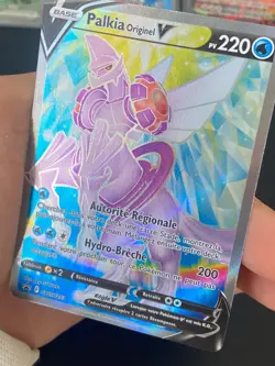 CARTE POKEMON PALKIA ORIGINEL V SWSH253 FR ULTRA RARE EB PROMO - EXC - Image 2