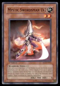 Yu Gi Oh! Mystic Swordsman LV2 SD5 EN013 SD5 1st Edition Regular - Image 1