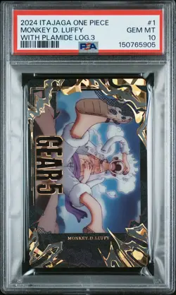 2024 ITAJAGA ONE PIECE WITH PLAMIDE LOG.3 #1 MONKEY D. LUFFY PSA 10 - Image 1