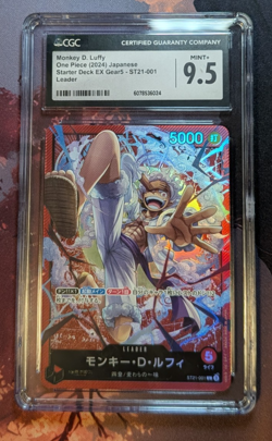 CGC 9.5 One Piece ST21-001 L Monkey.D.Luffy - Japanese - EX Gear5 2024 - Image 1