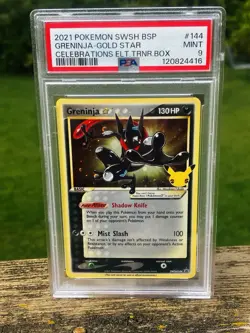 Pokemon TCG Greninja Star SWSH144 Sword & Shield Promo Celebrations PSA 9 MINT - Image 1