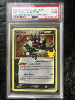 Pokemon TCG Greninja Star SWSH144 Sword & Shield Promo Celebrations PSA 9 MINT - Image 3