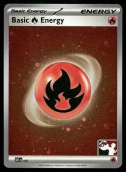 Basic Fire Energy (Cosmos Holo) 002 Holo Prize Pack Series Cards Pokemon Holo NM - Image 1