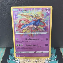 Amazing Rare Zacian Holo With Card Sleeve - Vivid Voltage - 82/185 - *mint* - Image 1