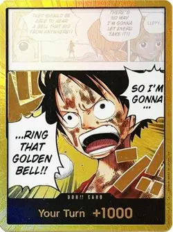 DON!! Card Luffy Gold OP15-EB04 One Piece Adventure on Kami’s Island NM - Image 1