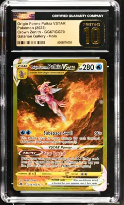 Pokemon GRADED 2023 Origin Forme Palkia VSTAR GG67 Galarian Gallery GM 10 CGC - Image 1