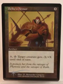 MTG - [ Belbe’s Armor ] FOIL - Near Mint! Nemesis Magic the Gathering - Image 1