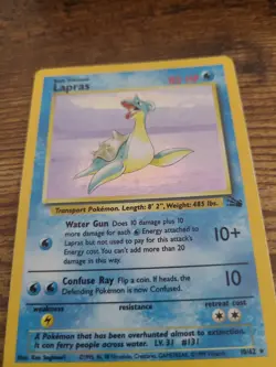 Lapras 10/62 Fossil Unlimited Holo Rare WotC Pokemon TCG - Image 2
