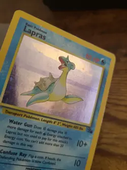 Lapras 10/62 Fossil Unlimited Holo Rare WotC Pokemon TCG - Image 3