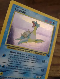 Lapras 10/62 Fossil Unlimited Holo Rare WotC Pokemon TCG - Image 4