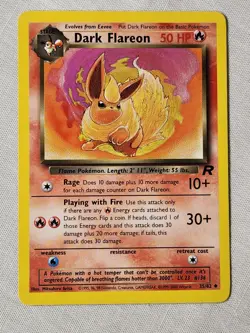 Played (LP) Dark Flareon - Non-Holo #35 Team Rocket Pokemon TCG - Image 1