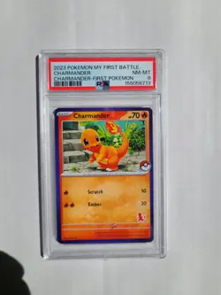 Pokemon Charmander PSA 8 NM-MT My First Battle Blue Border Rare Card 2023 Eng - Image 2