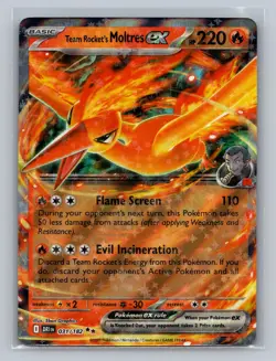 Team Rocket's Moltres ex 031/182 Double Rare Destined Rivals Pokemon NM - Image 1