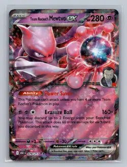 Team Rocket's Mewtwo ex 079/217 Double Rare ME: Ascended Heroes Pokemon NM - Image 1