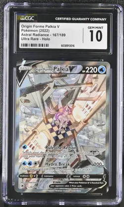 Pokemon GRADED 2022 Origin Forme Palkia V 167 Astral Ultra Rare GM 10 CGC - Image 1