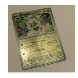 Pokemon TCG Sprigatito 012/193 SV02 Paldea Evolved Reverse Holo Basic 60 HP - Image 1