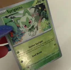 Pokemon TCG Sprigatito 012/193 SV02 Paldea Evolved Reverse Holo Basic 60 HP - Image 2