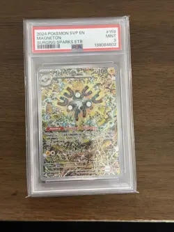 2024 Pokemon SVP EN-SV Black Star Promo Magneton #159 Surging Sparks Etb PSA 9 - Image 1
