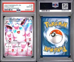 2025 POKEMON PFL EN-PHANTASMAL FLAMES ILLUSTRATION RARE #105 WIGGLYTUFF PSA 10 - Image 3