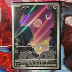 Pokemon SV10.5 Scarlet & Violet Black Bolt 116/086 Munna Illustration Rare NM - Image 3