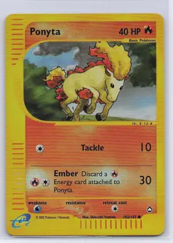 Ponyta 102 Aquapolis Pokemon Reverse Holo Lightly Played - Image 1
