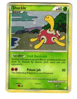 SHUCKLE 11/123 HOLO RARE HEARTGOLD & SOULSILVER POKEMON NM 2010 - Image 2