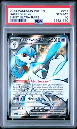 GARDEVOIR EX FULL ART SHINY| PSA 10 | PALDEAN FATES ULTRA RARE POKEMON #217 - Image 1