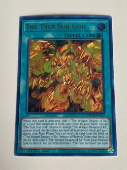 Yugioh - The True Sun God x 3 - 1st Edition Ultra Rare NM - Free Holo - A - Image 3