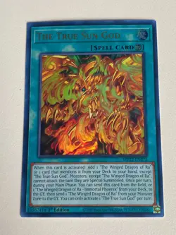 Yugioh - The True Sun God x 3 - 1st Edition Ultra Rare NM - Free Holo - A - Image 4