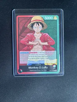 One Piece! - Pre-Errata - Monkey D Luffy OP01-003 - Leader Demo - Romance Dawn - Image 1