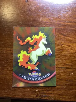 Pokemon Card Rapidash FOIL #78 Blue Logo Topps Holo Foil LP - Image 1
