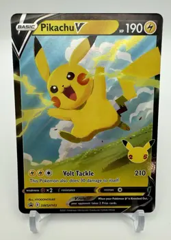 Pikachu V SWSH143 25th Anniversary Promo - Holo Rare - Pokemon TCG - Image 1