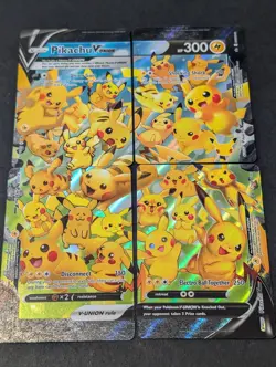 Pikachu V-Union [Set of 4] SWSH: Sword & Shield Promo Cards Holo Pokemon TCG - Image 1