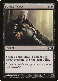 Sorin's Thirst Foil Magic 2012 110 NM MTG - Image 1