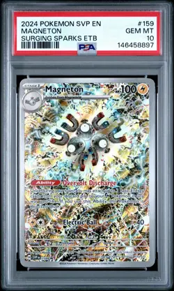 2024 POKEMON SVP EN-SV BLACK STAR PROMO #159 MAGNETON PSA 10 - Image 1