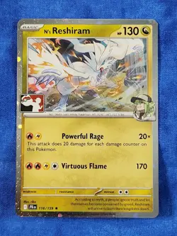 N's Reshiram 116/159 Cosmos Holo Pokemon Play! Prize Pack Play Stamp Series 8 - Image 1
