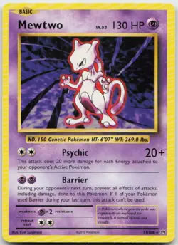 Mewtwo 51/108 Rare Evolutions Pokemon Near Mint - Image 1