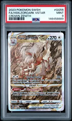 Pokemon Hisuian Zoroark VSTAR GG56/GG70 Crown Zenith Ultra Rare Holo PSA 9 - Image 1