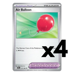 4x Air Balloon - 079/086 - SV: Black Bolt Pokemon Playset x4 - Image 1