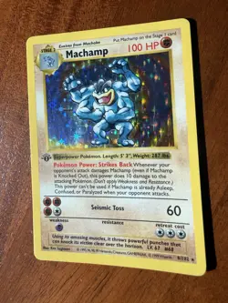 Pokemon TCG Machamp Holo Rare 1st Edition Base Set 8/102 - Image 2