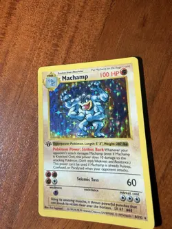 Pokemon TCG Machamp Holo Rare 1st Edition Base Set 8/102 - Image 5