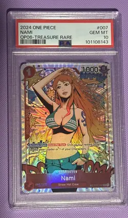 Nami 2024 One Piece Wings of The Captain #ST01-007 Treasure Rare PSA 10 Gem Mint - Image 1