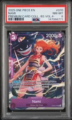 Nami Best Selection Vol. 4 OP09-070 One Piece Promo Gengar Nami PSA 8 - Image 1