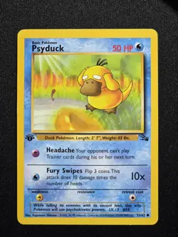 [LP] Psyduck #53/62 1st Edition Fossil Pokemon Card 1999 - Image 1