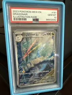 Pokemon TCG Dragonair Illustration Rare Card 181/165 Scarlet & Violet 151 PSA 10 - Image 1