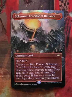 MTG Card: Sokenzan, Crucible of Defiance (Kamigawa: Neon Dynasty) BORDERLESS - Image 1