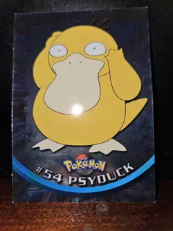 Foil/Holo Psyduck #54 Card, Pokemon Topps Series 1, Blue Label, ITALIAN - Image 1