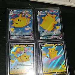 Pokemon TCG Pikachu Flying Surfing VMAX V Celebrations Holo Card Lot - Image 1